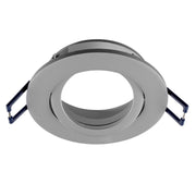 Faretto ad incasso portafaretto grigio tondo foro 70mm moderno orientabile supporto lampade GU10 GU5.3 ALLUMINIO GRIGIO