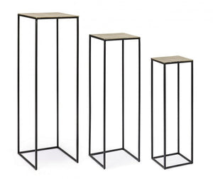 Set 3 Portapiante da Giardino Quadrate Amira