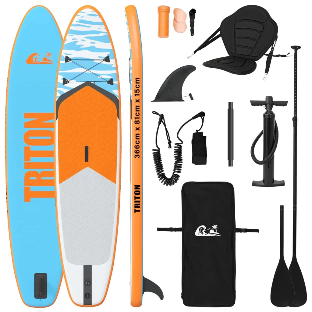 SUP Board con Seggiolino 2-in-1 TRITON 366 x 81 x 15 cm Blu per 42039134