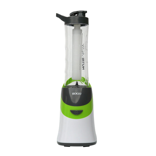 SOGO Frullatore Verde 350W BPA Free 0.6L Porta Frullati Sportivo con Lame in Acciaio Inossidabile per Smoothie e Frullati