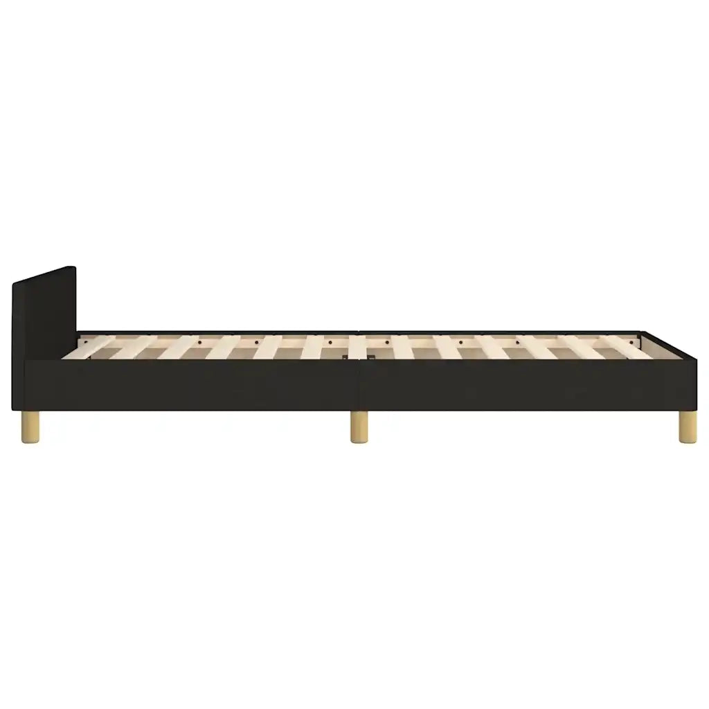Giroletto senza Materasso-Struttura Letto Nero 90x200 cm in Tessuto 207787