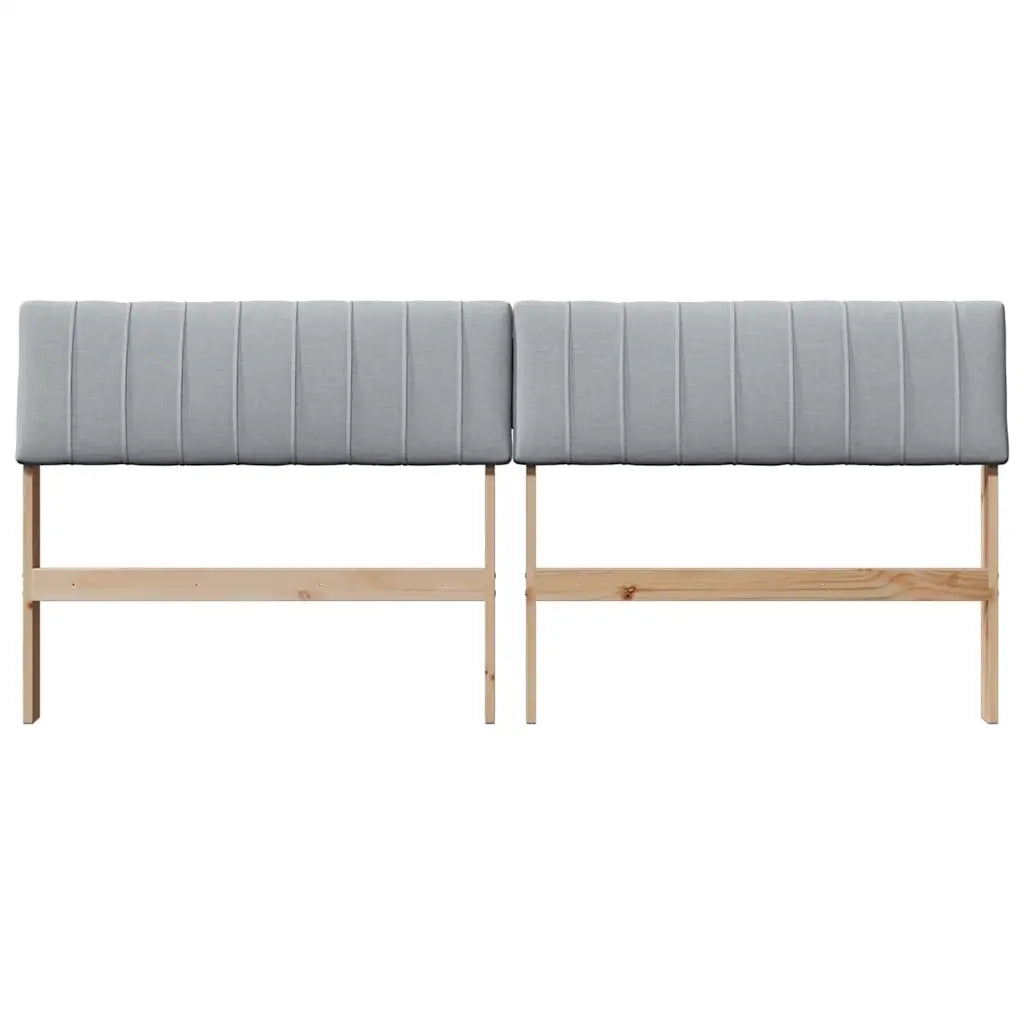 Testiera imbottita Grigio chiaro 180 cm Pino massello 879214