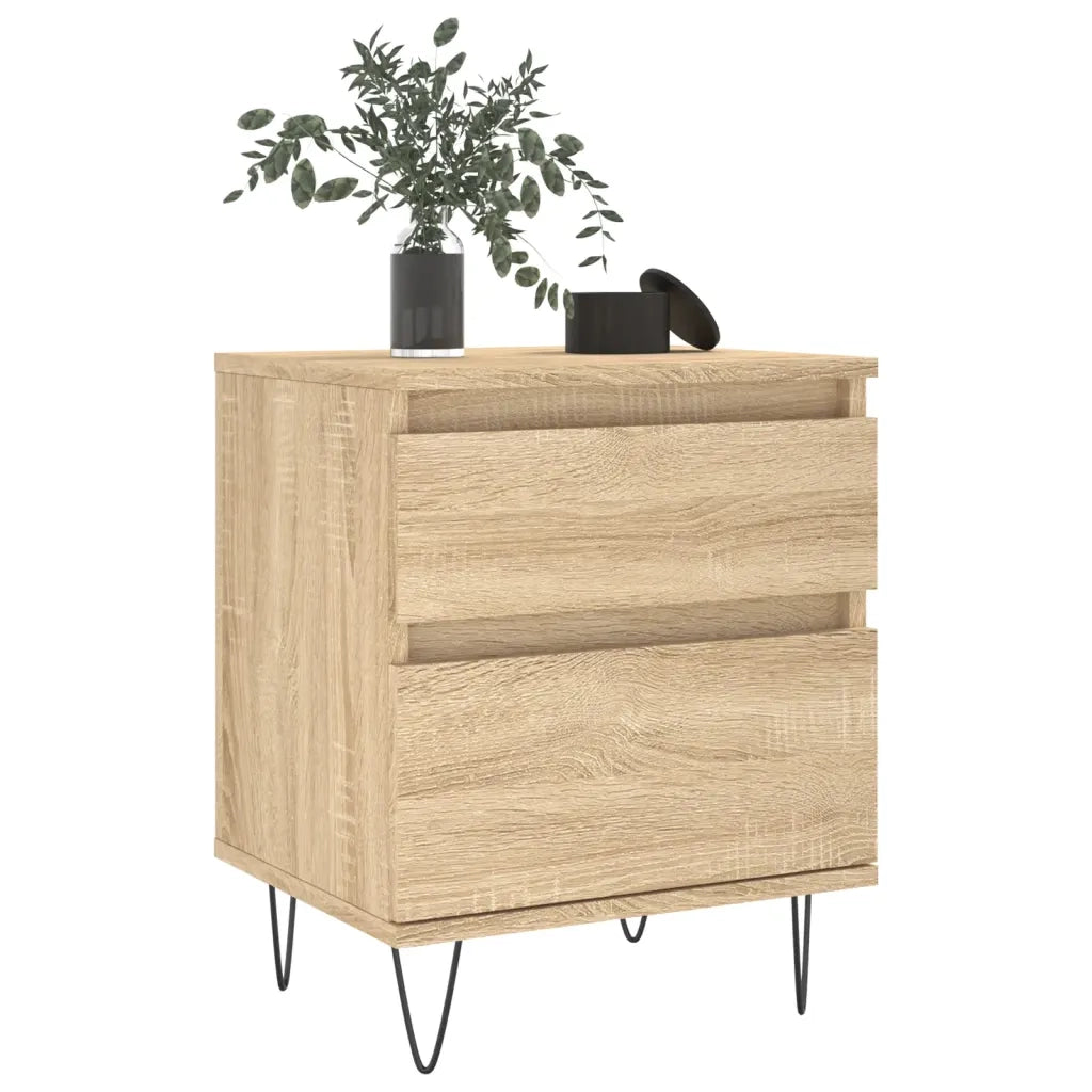 Comodini 2pz Rovere Sonoma 40x35x50 cm in Legno Multistrato 830675