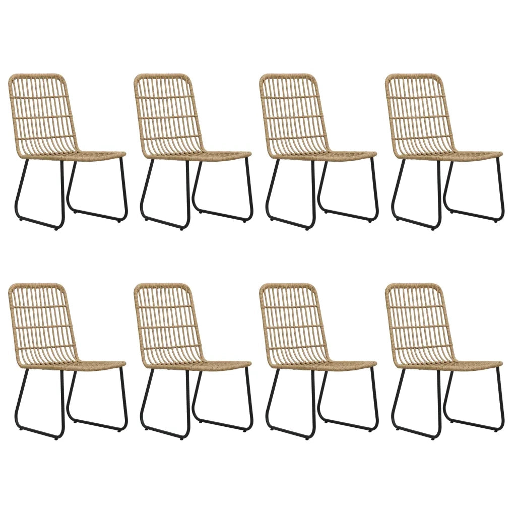 Set da Pranzo da Giardino 9 pz in Polyrattan e Vetro 3060242