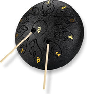 Tromba a Tuba da 6 Pollici - Tamburo a 11 Note - Tamburo a Tuba in Acciaio con Cavi e Note - Handpan Tamburo inclusivo Borsa, Plettro e Libretto Musicale - per Meditazione Yoga Terapia del Suono Tamburo a Tuba