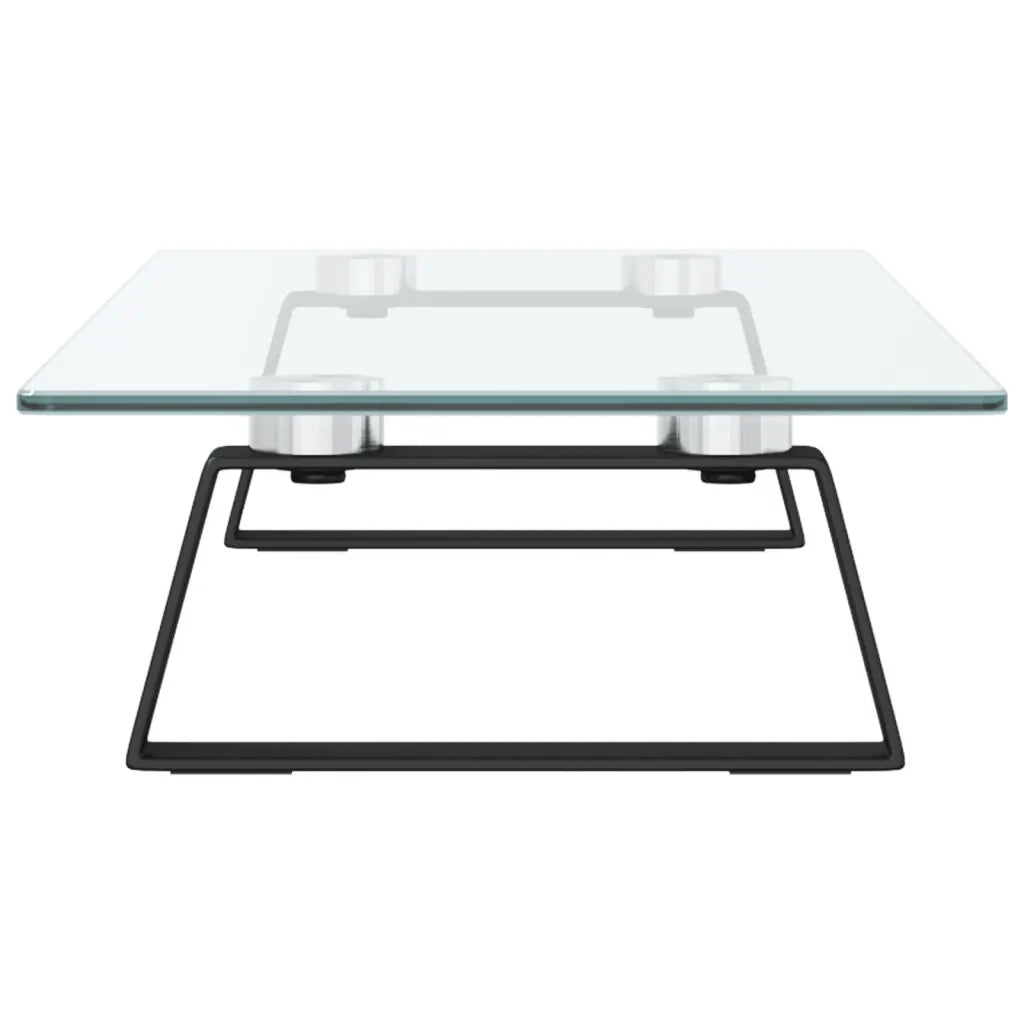 Supporto per Monitor Nero 60x20x8cm Vetro Temperato e Metallo CFW1533235