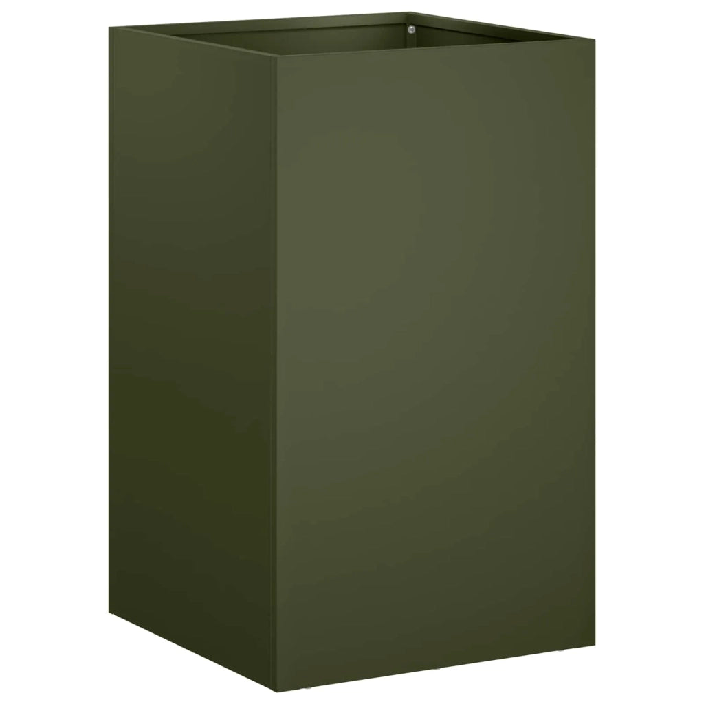 Vaso da giardino 2 pz Verde Oliva 30 x 30 x 40 cm 8005337