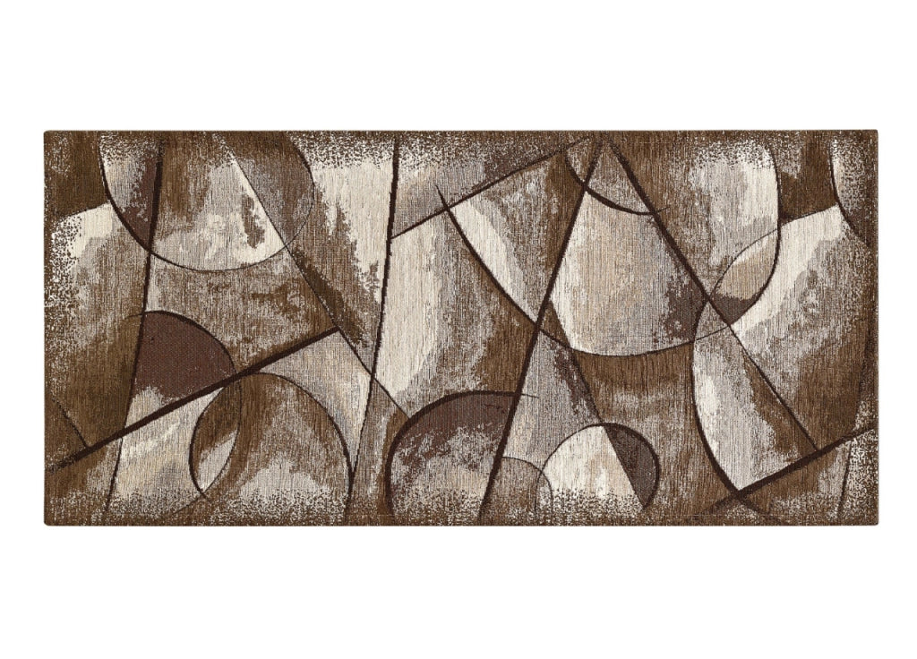 Tappeto Passatoia Cucina Corsia Retro Antiscivolo Disegno Universo By Suardi - 55x190 - Marrone