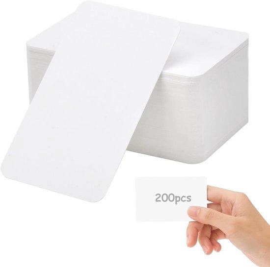 Indexcard 200 pezzi - Bianche Carte - Carte da Visita - Carta 300 g/m² - 9 x 5,5 cm - Per Progetti DIY