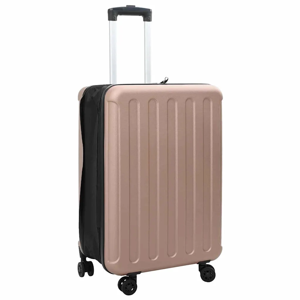Valigia con blocco oro rosa 43 x 27 x 66 cm Plastica ABS CFW6560981