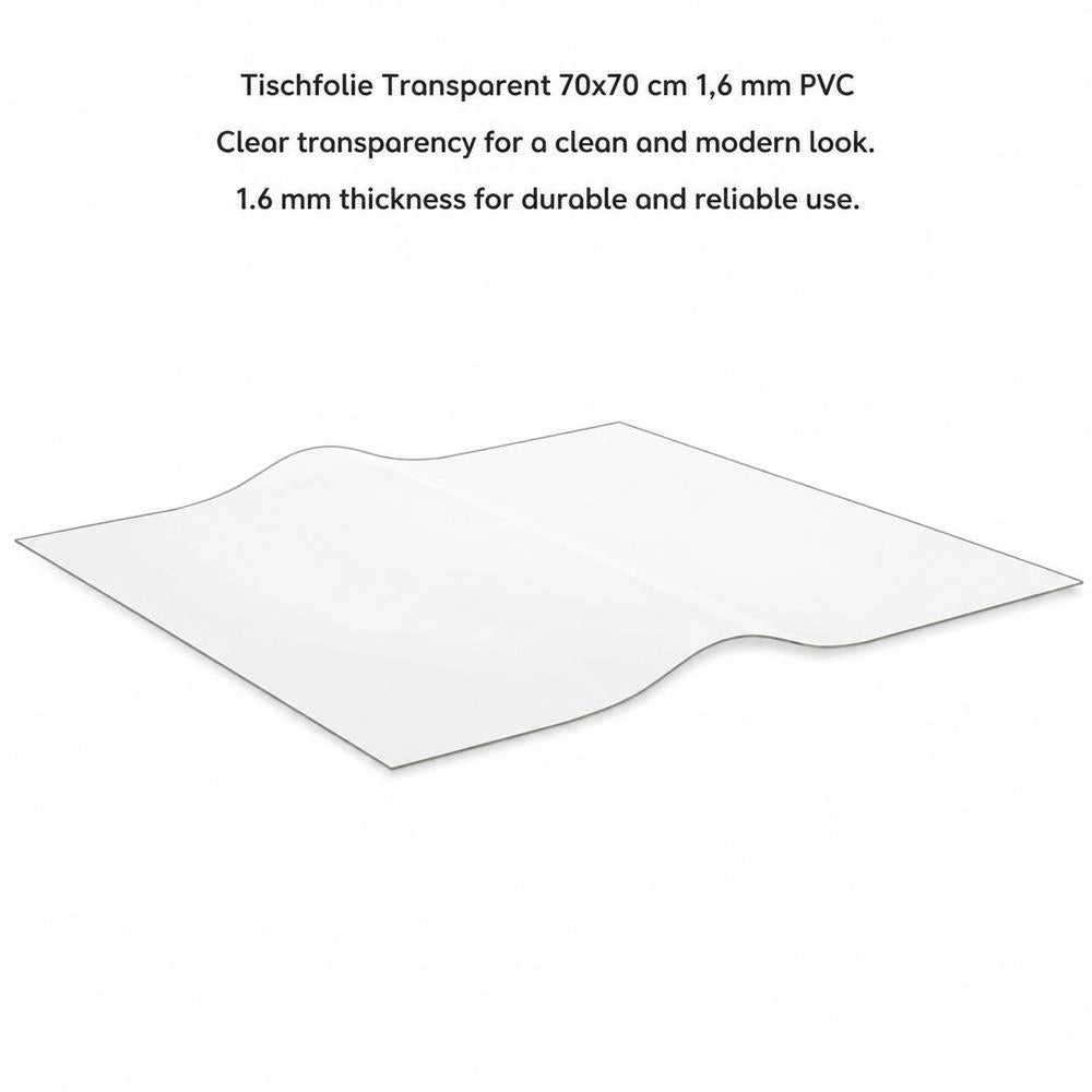 Transparent Table Protector 70x70 Cm 1.6 Mm PVC