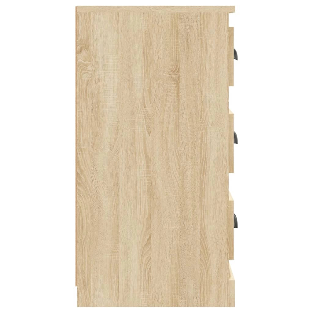 Buffet credenza cassettiera armadio mobile contenitore organizer cucina soggiorno salotti set di 2 legno ingegnerizzato Sonoma marrone 02_0036833