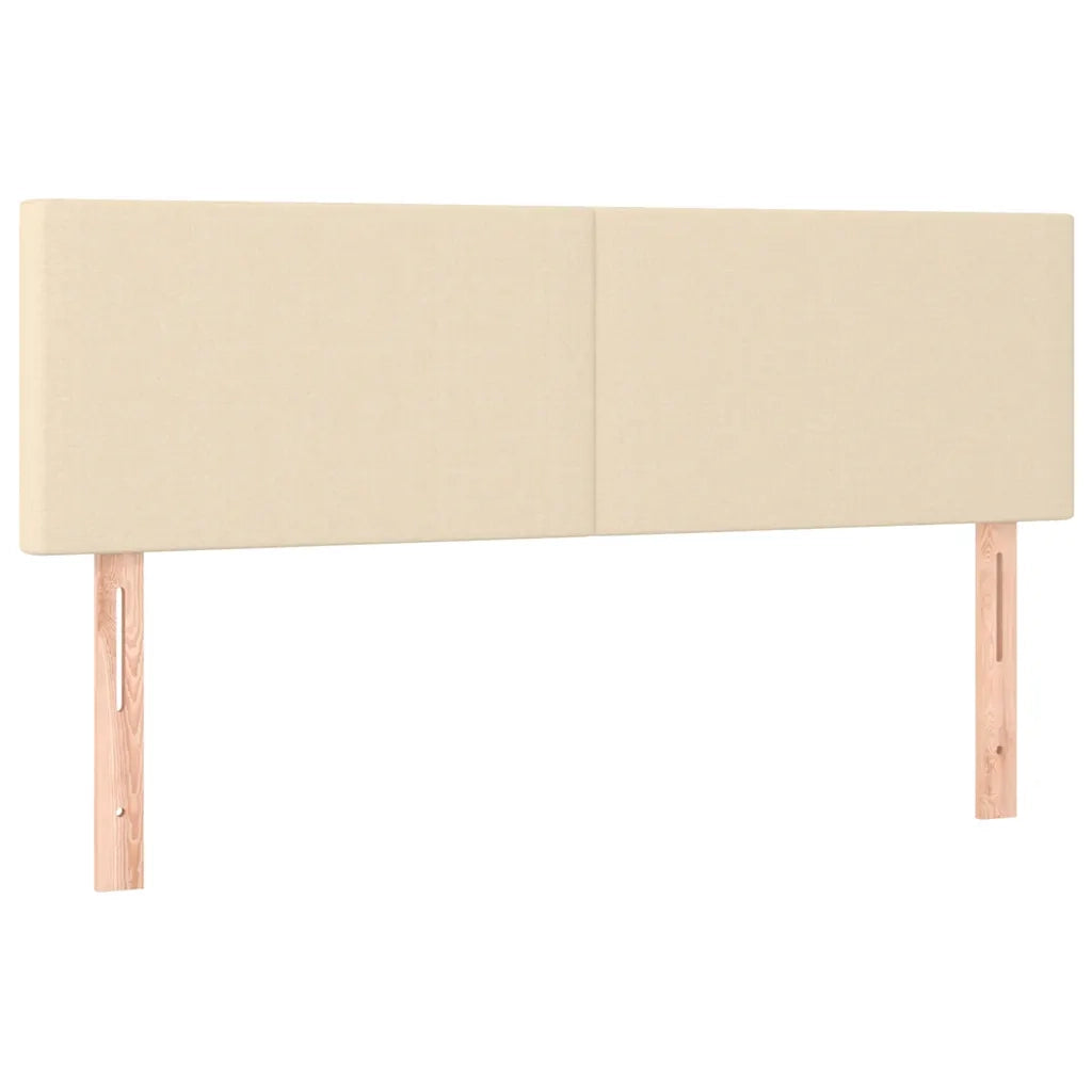 Pouf Letto con Materasso e LED Crema 140x190 cm
