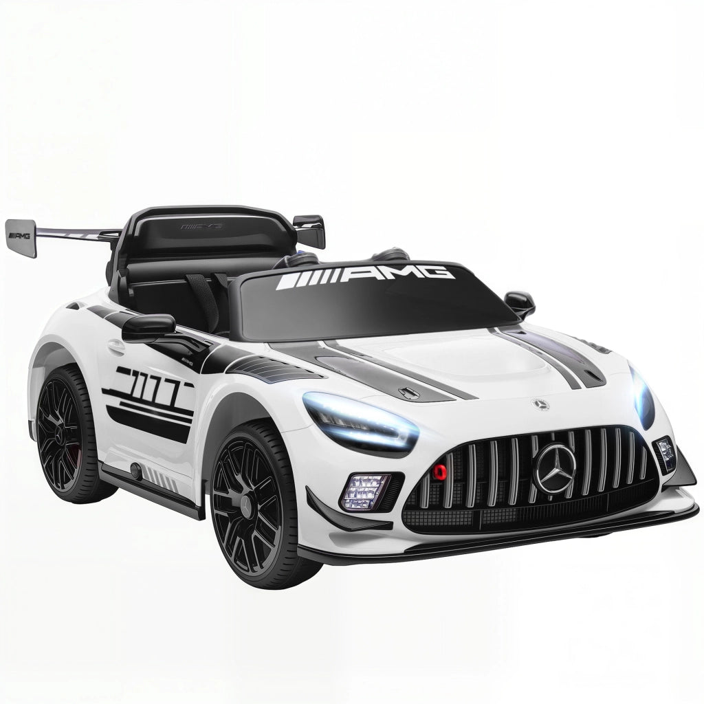 Auto Elettrica Bambini con Telecomando e Luci LED ¨C zephmum ¨C Bianco
