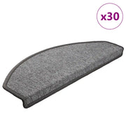 Tappetini per Scale 30 pz Grigio Scuro 65x24x4 cm