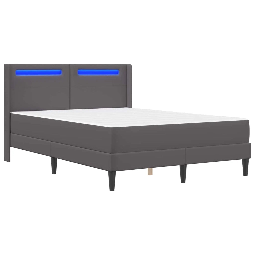 Struttura letto con materasso Grigio 160 x 200 cm Similpelle 3414915