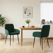 Sedie da pranzo 2 pcs Velluto (V) Verde Scuro 56,5 x 50 x 86 cm 42034273