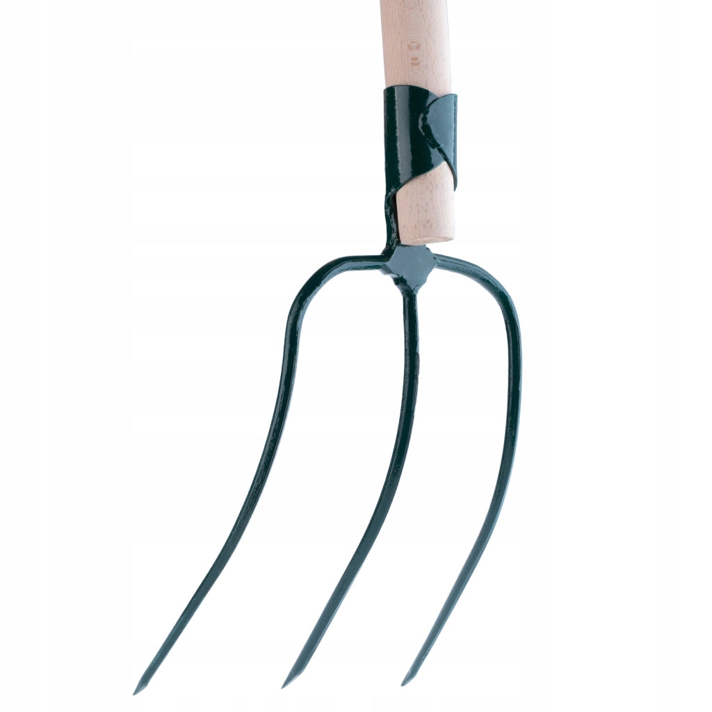 Forca KADAX per letame, fieno, paglia, giardino, a 3 rebbi, in metallo, 126 cm