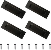 Set di 4 Tasselli di Chiusura per Cassetto in Acciaio Inossidabile Nero