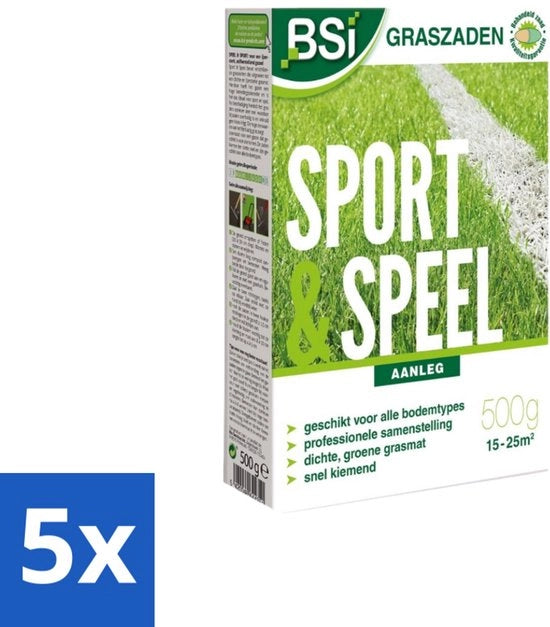 Fertilizzante per Erba Sportiva - 500 g - Confezione in Bulk - 5 pezzi