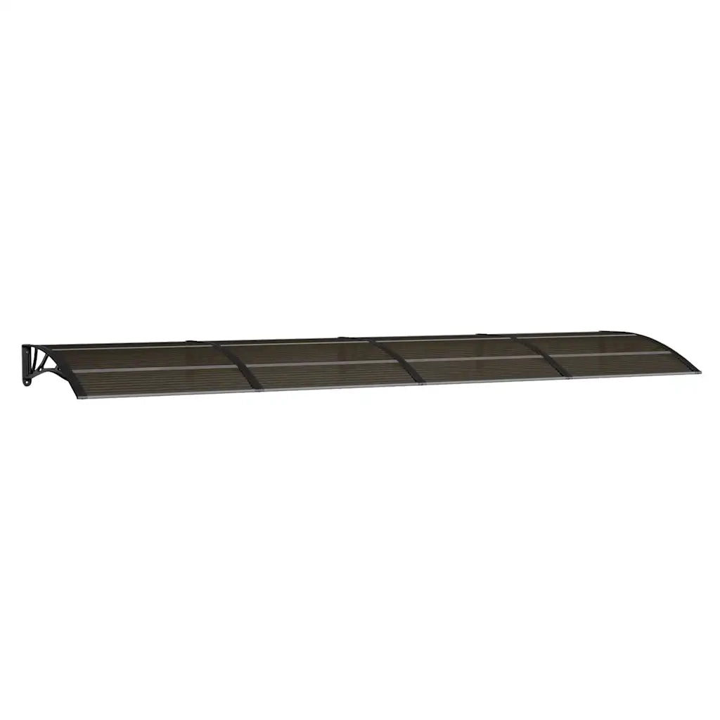 Pensilina per porta nera 400x100 cm in policarbonato CFW3839151
