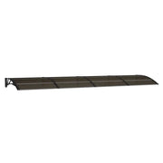 Pensilina per porta nera 400x100 cm in policarbonato CFW3839151