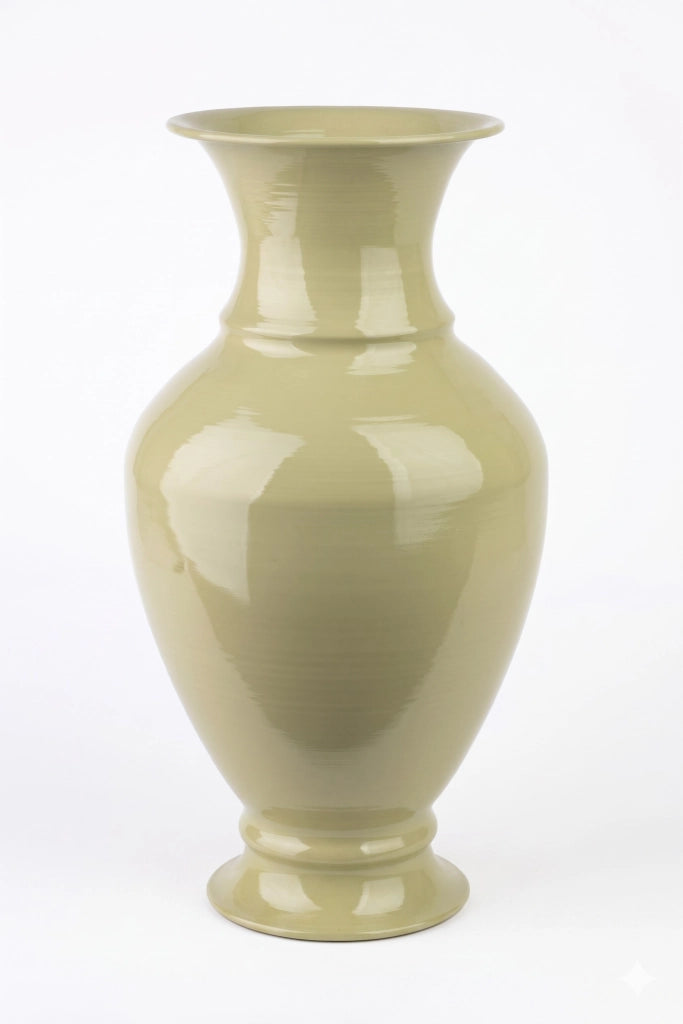 Vaso metallo Mondex Roger 17x21,5x41 cm verde salvia 1 pz