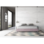 Letto imbottito Matrimoniale 180x210 cm Azelia - Senza rete,Glicine,Microfibra