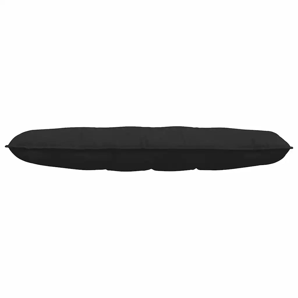 Cuscino per Schiena Nero 140 x 50 cm Tessuto in Microfibra