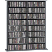 Cassettiera per CD e DVD con 16 cassetti e 12 ripiani regolabili ¨C zephmum ¨C grigio