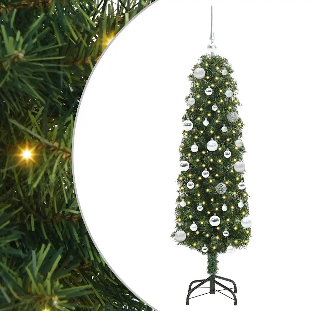 Albero di Natale Artificiale-Albero Natalizio con 150 LED Verde 150 cm 147637