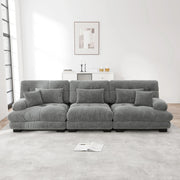 Divano Letto Angolare 3 Posti ¨C MINIMAL ¨C Chenille Grigio, Modulare