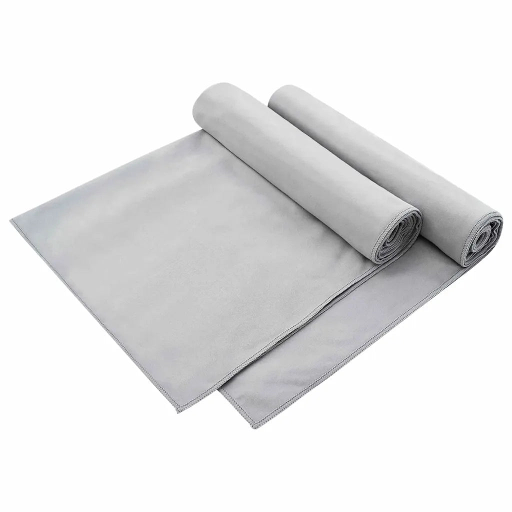 Asciugamani per Sedia Outdoor 2 pz | Teli per bagno Grigio 130 x 60 cm