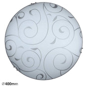 Plafoniera tonda 40 cm vetro bianco E27x2 Rabalux 3853