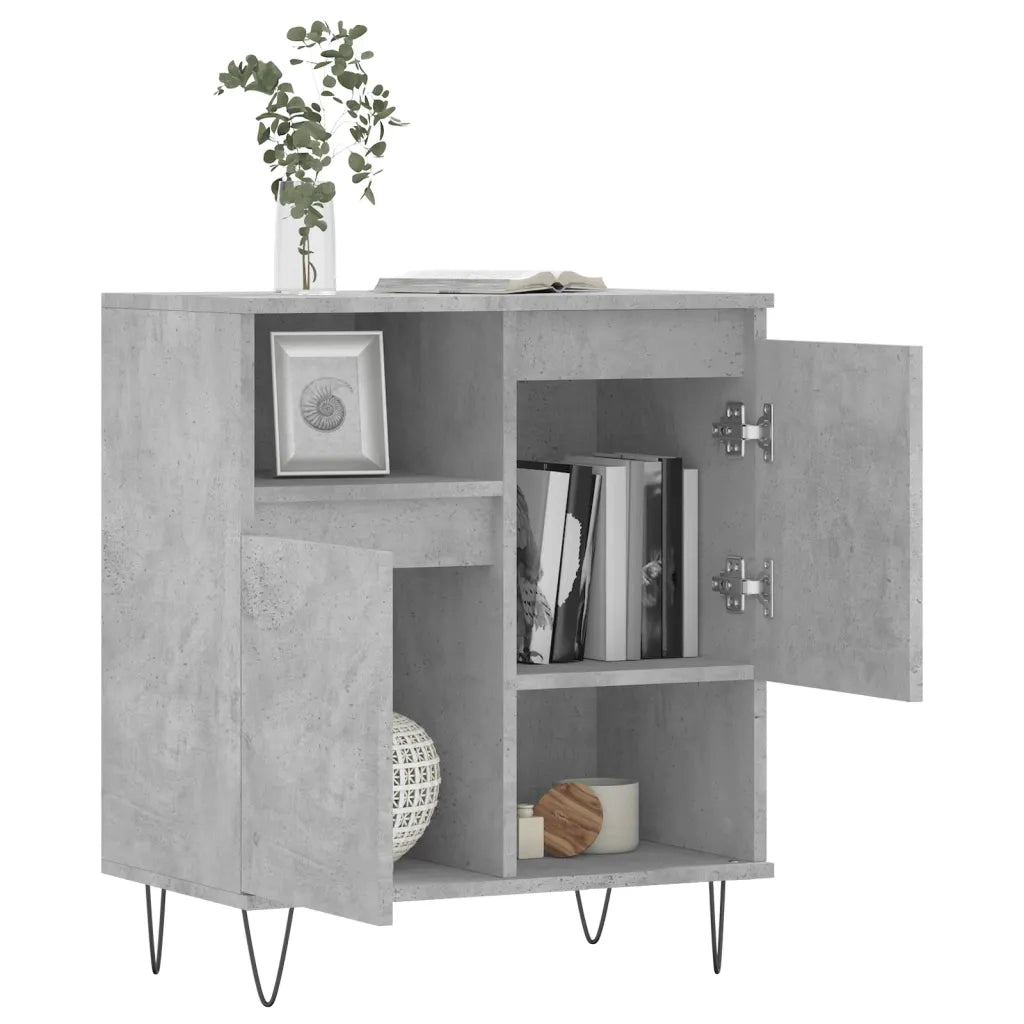 Credenza Grigio Cemento 60x35x70 cm in Legno Multistrato 831192