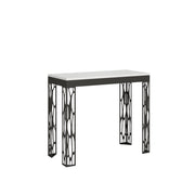 Consolle allungabile 90x40/300 cm Ghibli Evolution telaio Antracite - Bianco Frassino