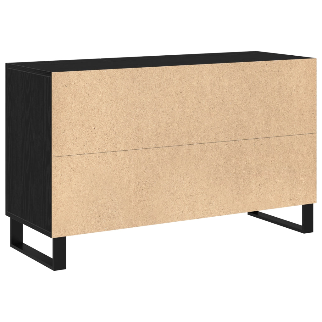 Sideboard  Nero Rovere 100x36x60 cm Legno ingegnerizzato