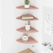 Mensola sospesa con lo scaffale 4 pcs Rosa 24 x 24 x 2 cm