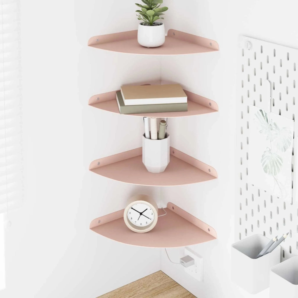 Mensola sospesa con lo scaffale 4 pcs Rosa 24 x 24 x 2 cm
