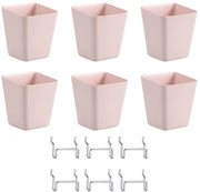 Organizzatore per la casa/lavorazione - 6 pezzi - Contenitore di archiviazione appeso - Materiale polipropilene - Dimensioni 12 x 10 x 13 cm - Contenitore di archiviazione