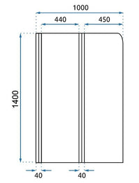 Schermo Vasca Pieghevole Rea Agat-2 100