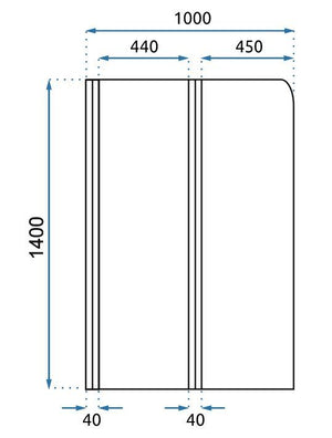 Schermo Vasca Pieghevole Rea Agat-2 100
