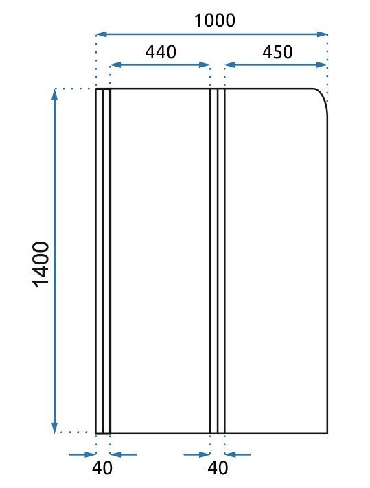 Schermo Vasca Pieghevole Rea Agat-2 100