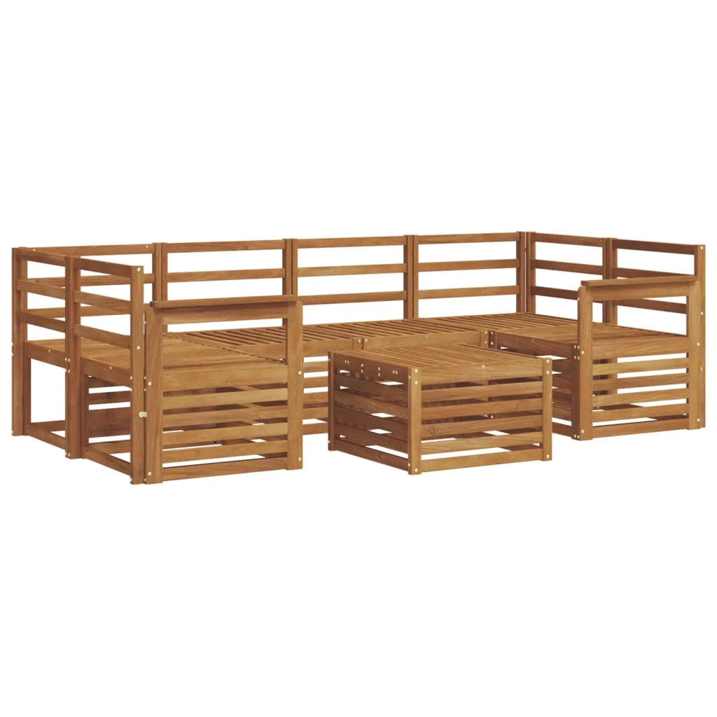 Set di divani da esterno 7 pcs Naturale
