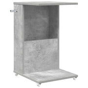 Tavolo laterale | Tavolino con ruota Grigio cemento 40 x 35 x 60 cm