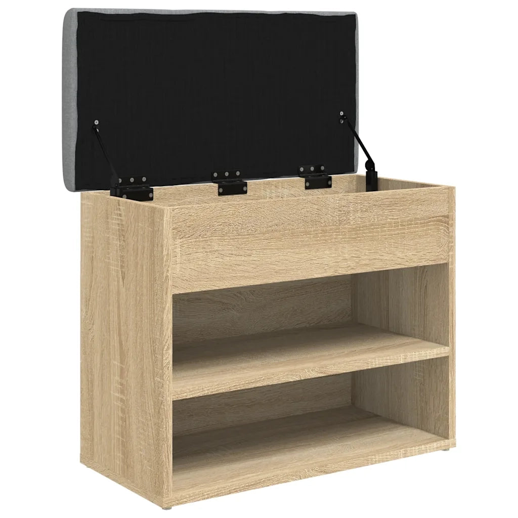 Panca Porta Scarpe Rovere Sonoma 62x32x50 cm Legno Multistrato 835098