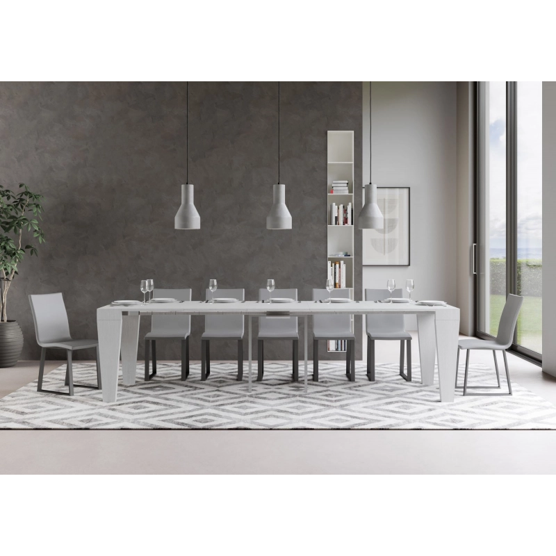 Consolle allungabile 90x40/300 cm Spimbo - Bianco Frassino