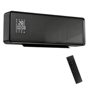 Stufa Ceramica 2000W a Parete con 3 Modalità Temperatura Regolabile Timer Telecomando Blocco Bambini Nero