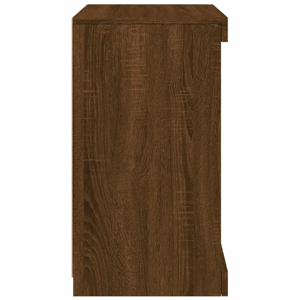 Credenza cassettiera armadio mobile contenitore organizer per cucina soggiorno salotto con luci LED 41 x 37 x 67 cm marrone 02_0029923