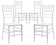 Set 4 Sedie 90,5x40x5x40 cm in Polipropilene Bianco